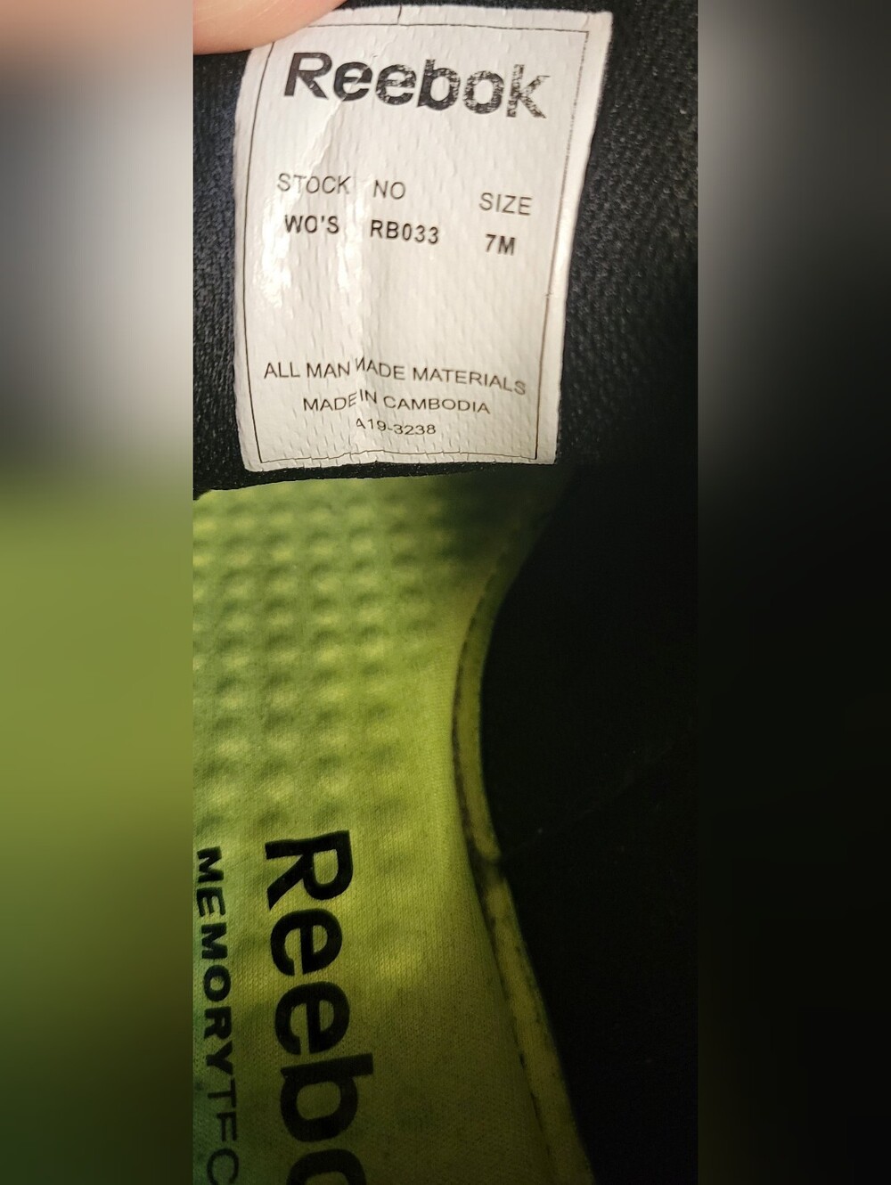 Reebok sublite slip/ oil resisting sole Womens size 7 black - Picture 7 of 7